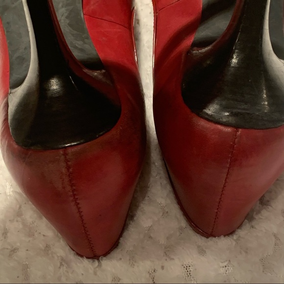 Maripe Red Pumps High Heel Shoes Ladies Size 8 fits like size 7.5 - Picture 7 of 9